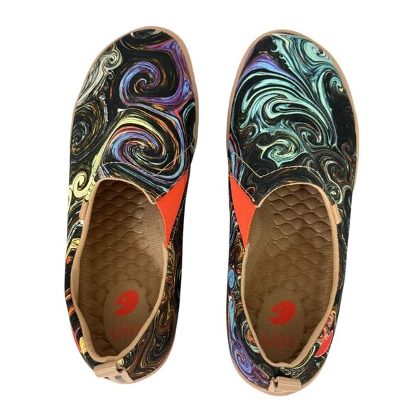 UIN Toledo Starry Night Artsy Light Canvas Slip On Shoes Comfort Womens Size 7.5 - Picture 4 of 11